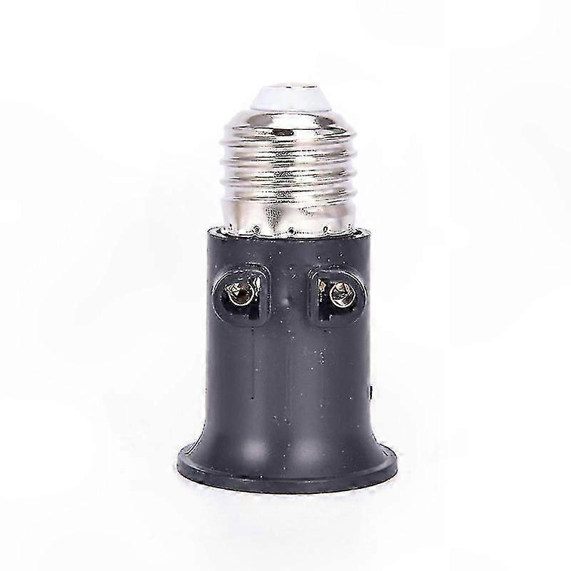 E27 Lamp Holder Adapter with EU Plug, PBT Fireproof Base Socket Conversion for Bulb