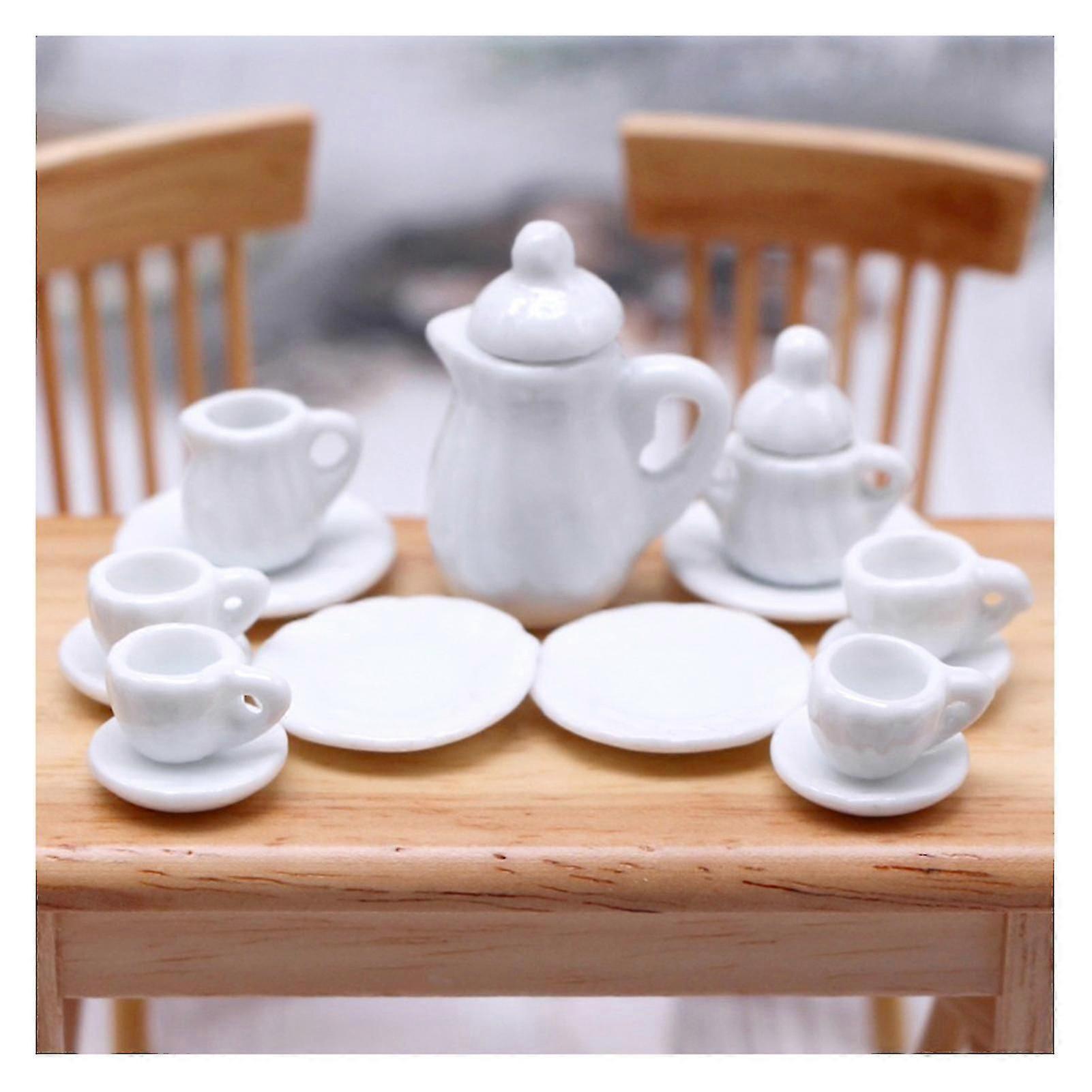 Miniature Tea Set Small High Simulation Decorative Lightweight Tiny Doll-house Teapot Set Play House Toy