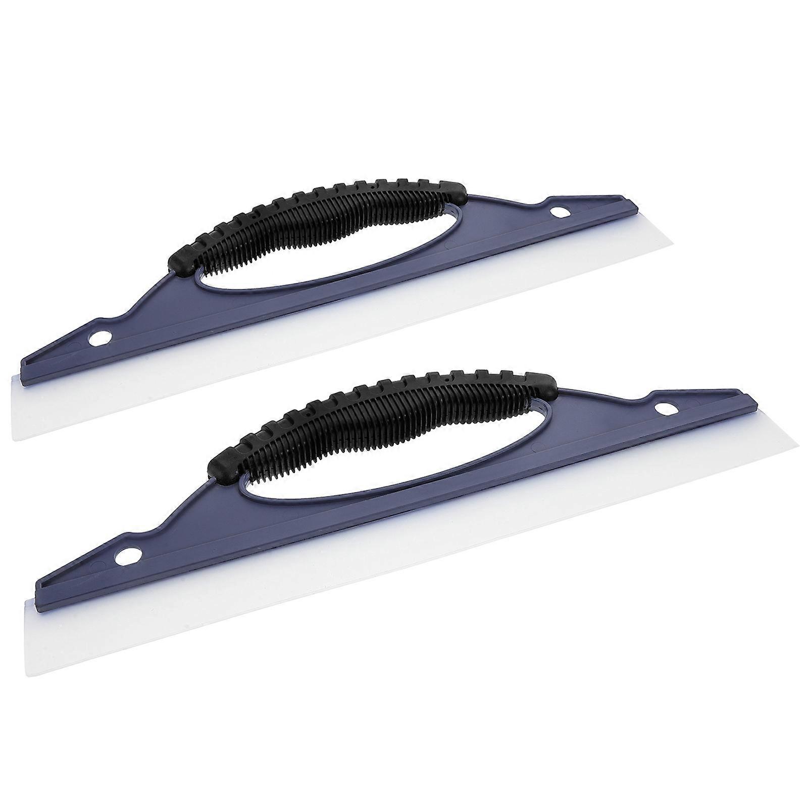 Car Drying Squeegee Silicone Tool for Scratch-Free Cleaning Blue Abs Material 2Pack