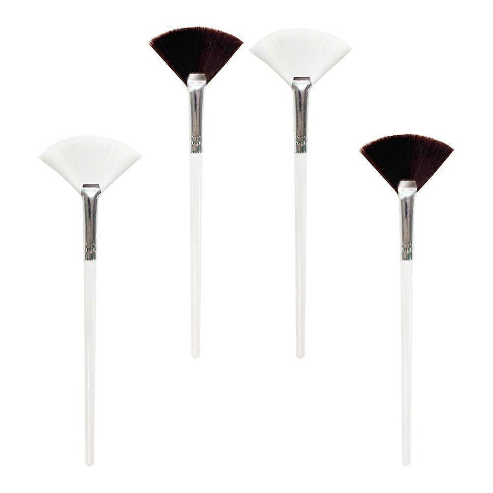 Facial Mask Brush Wooden Handle for Skin Care Application 4Pcs Pack