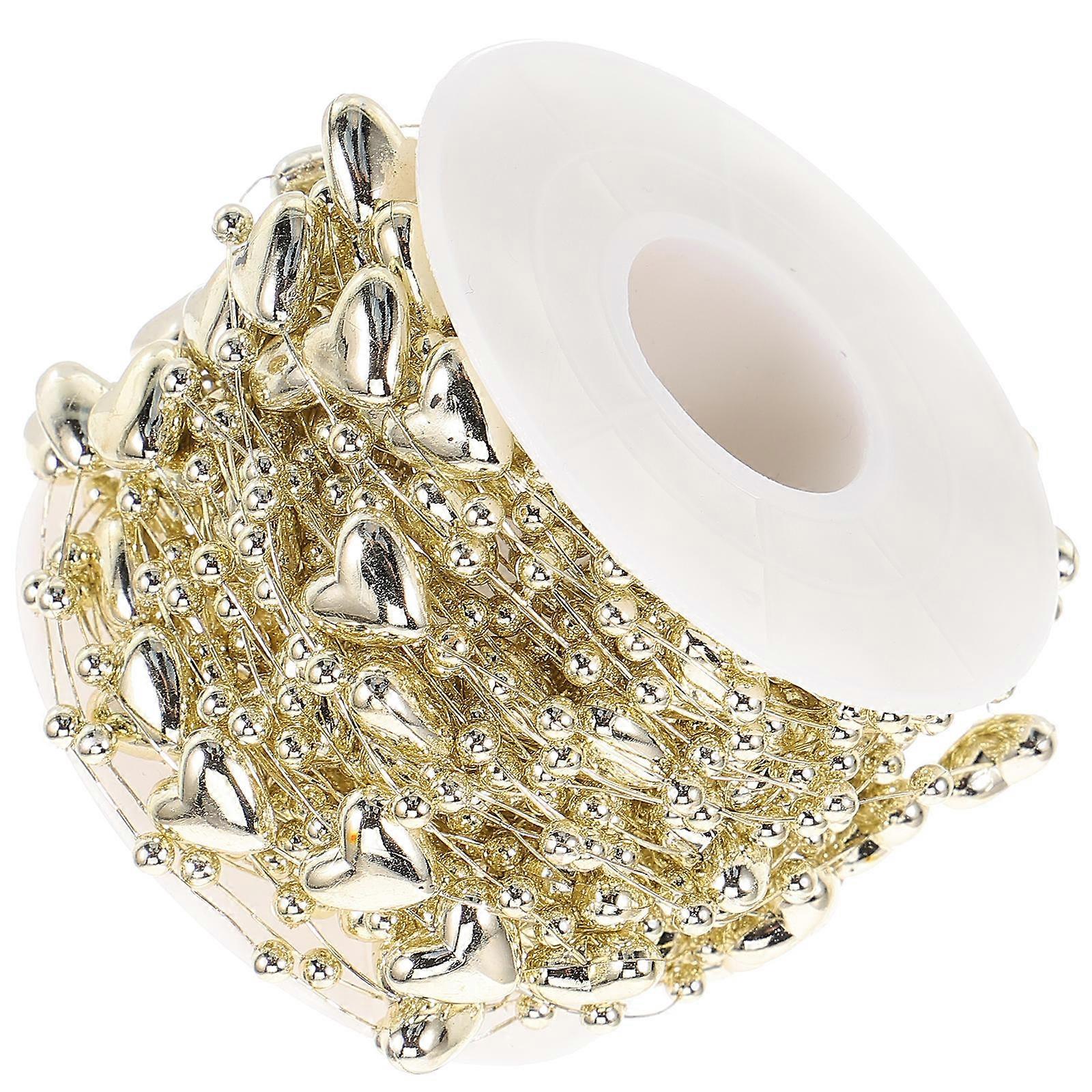 Plastic Heart Beaded String for Bracelet Making 1 Roll