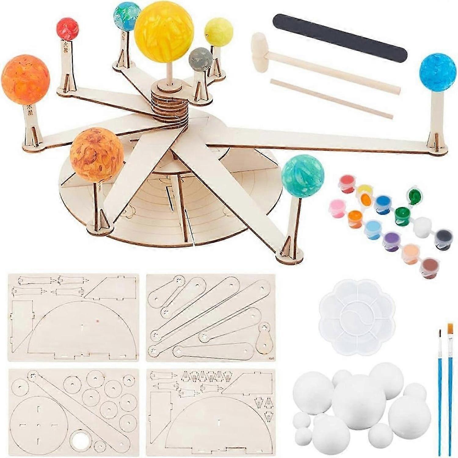 Solar System Model Foam Ball DIY Planet Model Kit Includes 11 Polystyrene Balls in 6 Sizes,12 Colors