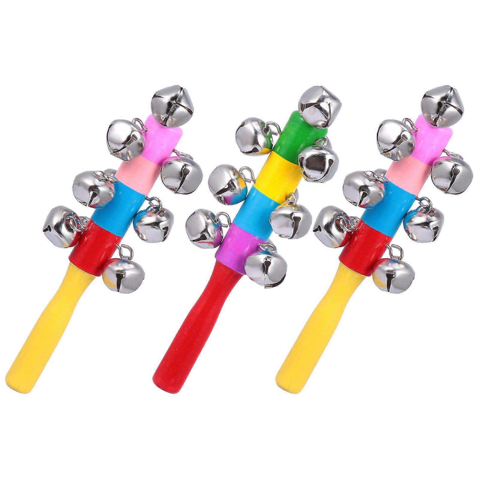 Assorted Color Rainbow Hand Baby Handbell 3Pcs Set