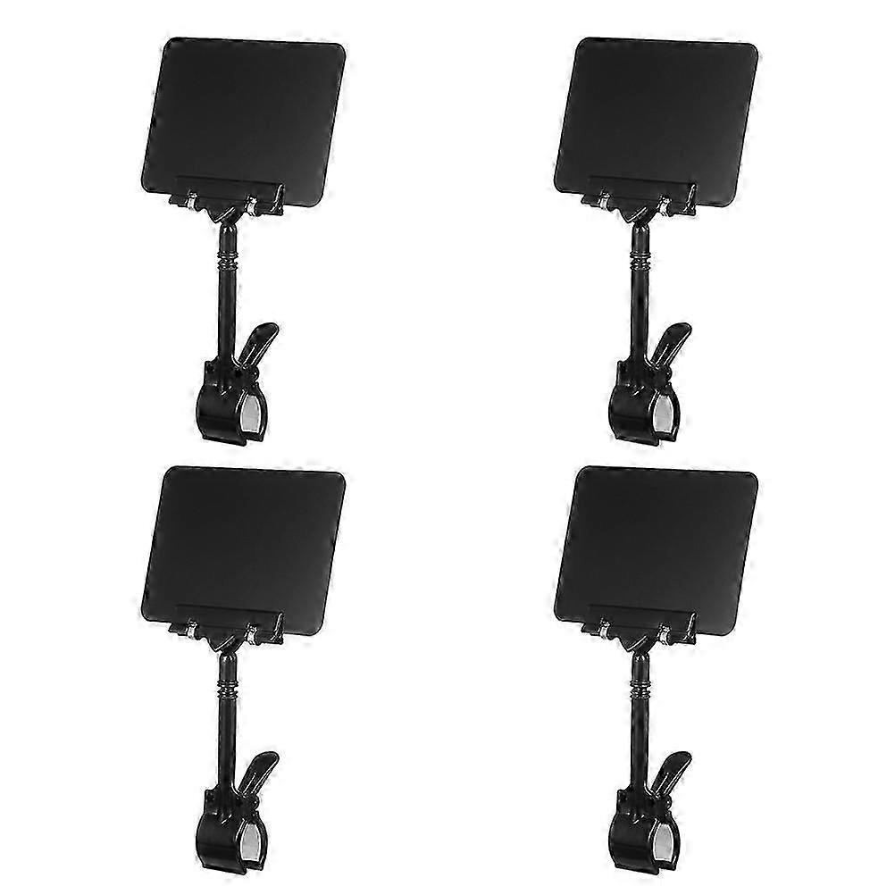 Price Display Signs Fruits Vegetable Price Tag Label Rack Display Stand Practical Price Board Black 27.50X14.00X7.00cm Reusable 4Set
