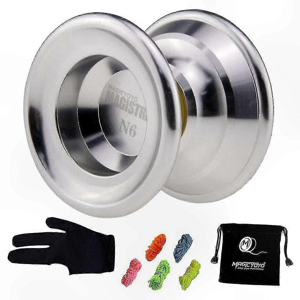 Durable Metal Yo-Yo with Carry Bag, Extra Strings, and Glove for Advanced Tricks