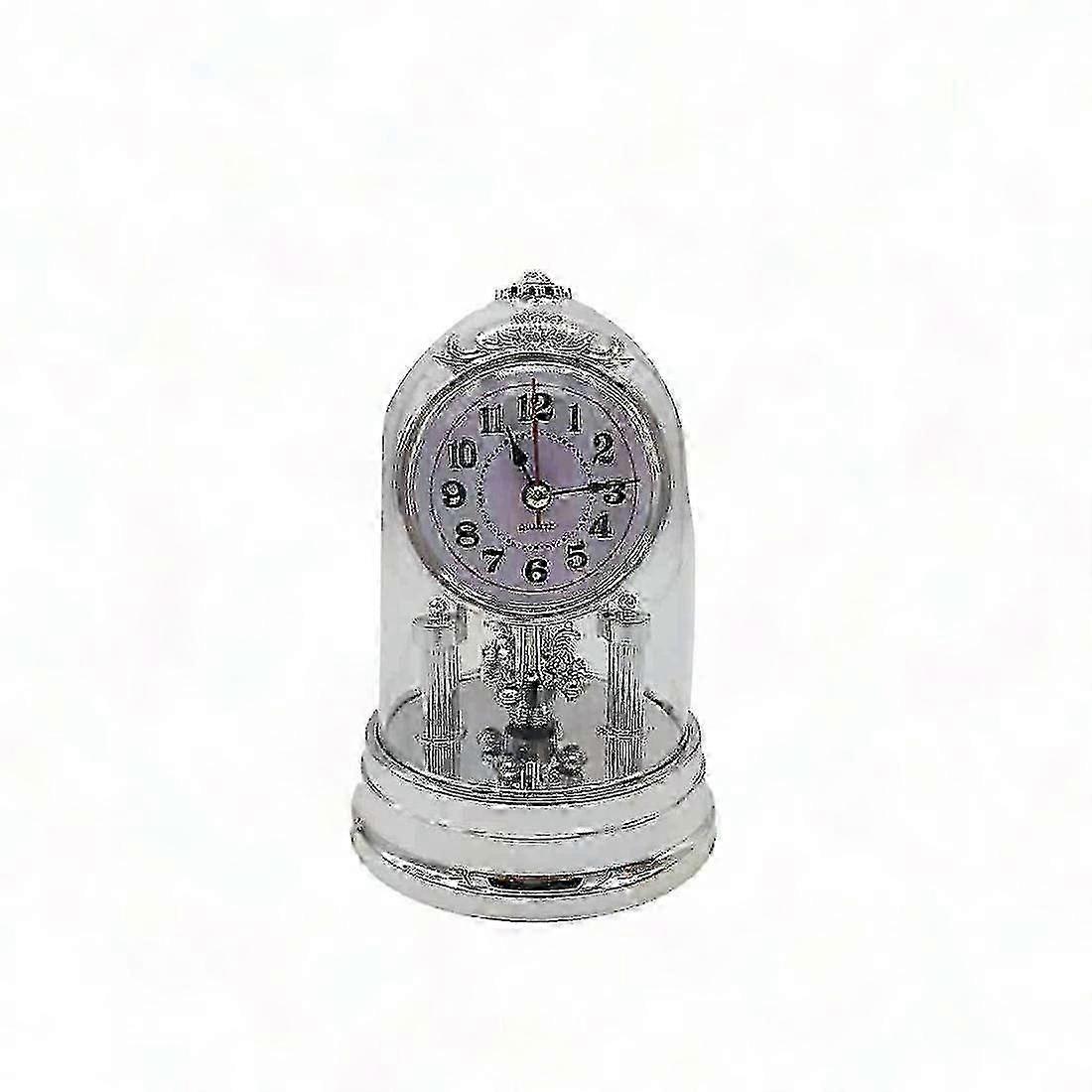 ヨーロピアンレトロキャリッジ置時計アンティークサイレントホームリビングルーム装飾時計-D