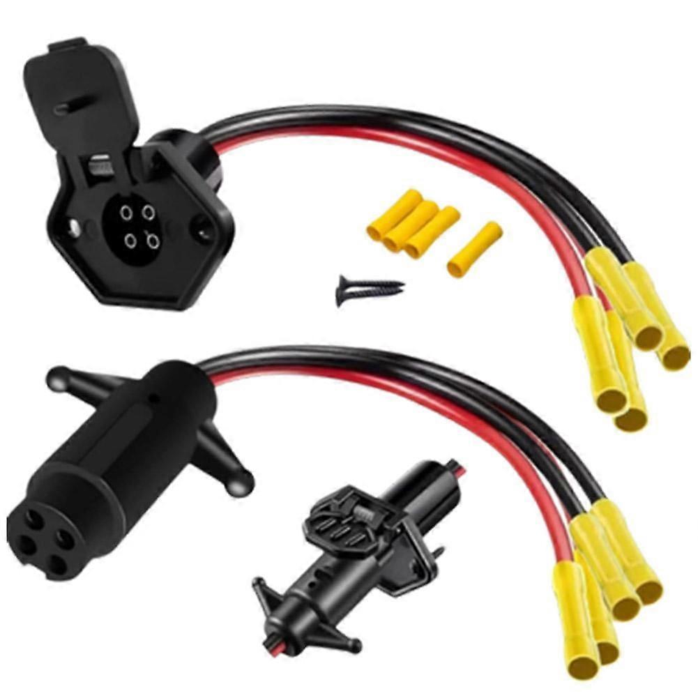 ZHXXCUM 8 Gauge 4 Wire Trolling Motor Plug and Receptacle Professional Waterproof Trolling Easy Connect For Trolling Plug Motor to