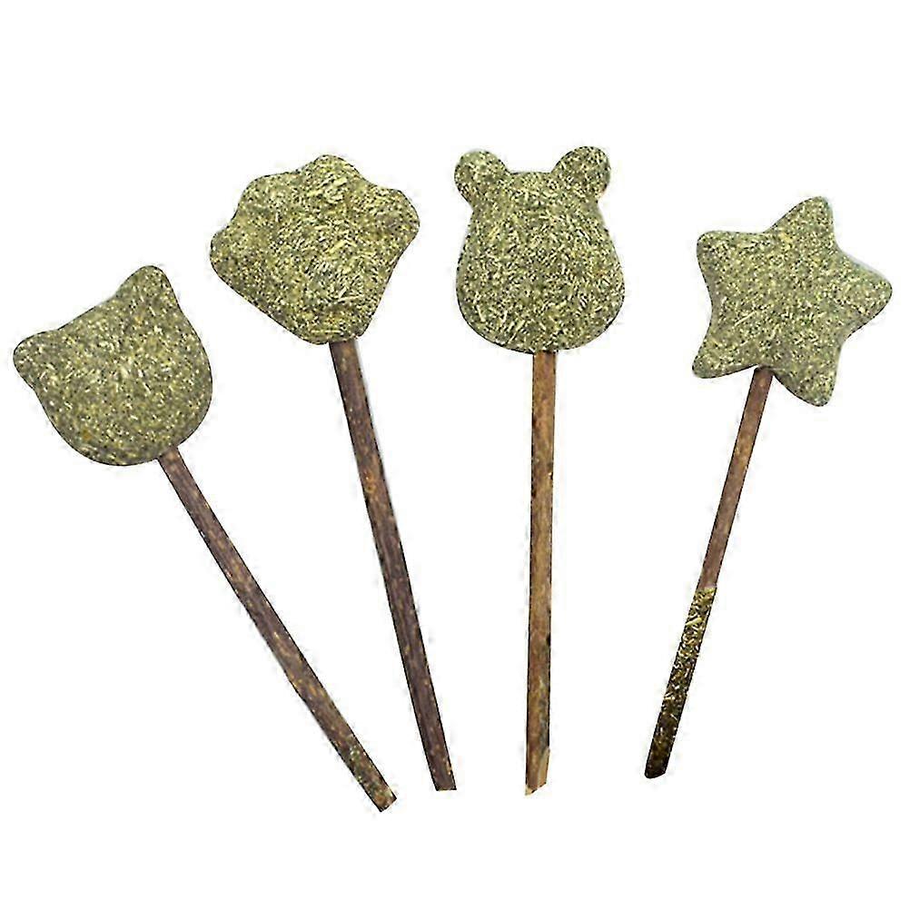 4PCS Natural Cat Catnip Stick Practical Cat Lick Lollipop Promoting Digestion Pet Cat Snack Eco-friendly Healthy Pet Polygonum Lollipop for Cat Kitten