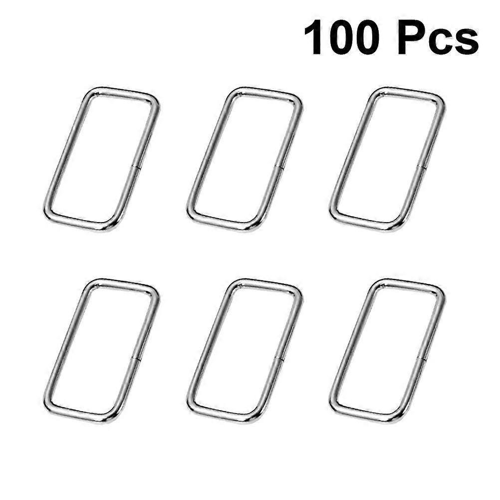 Strap Keeper Metal Buckle Ring for Clothes Consisting of 100Pcs Buckles