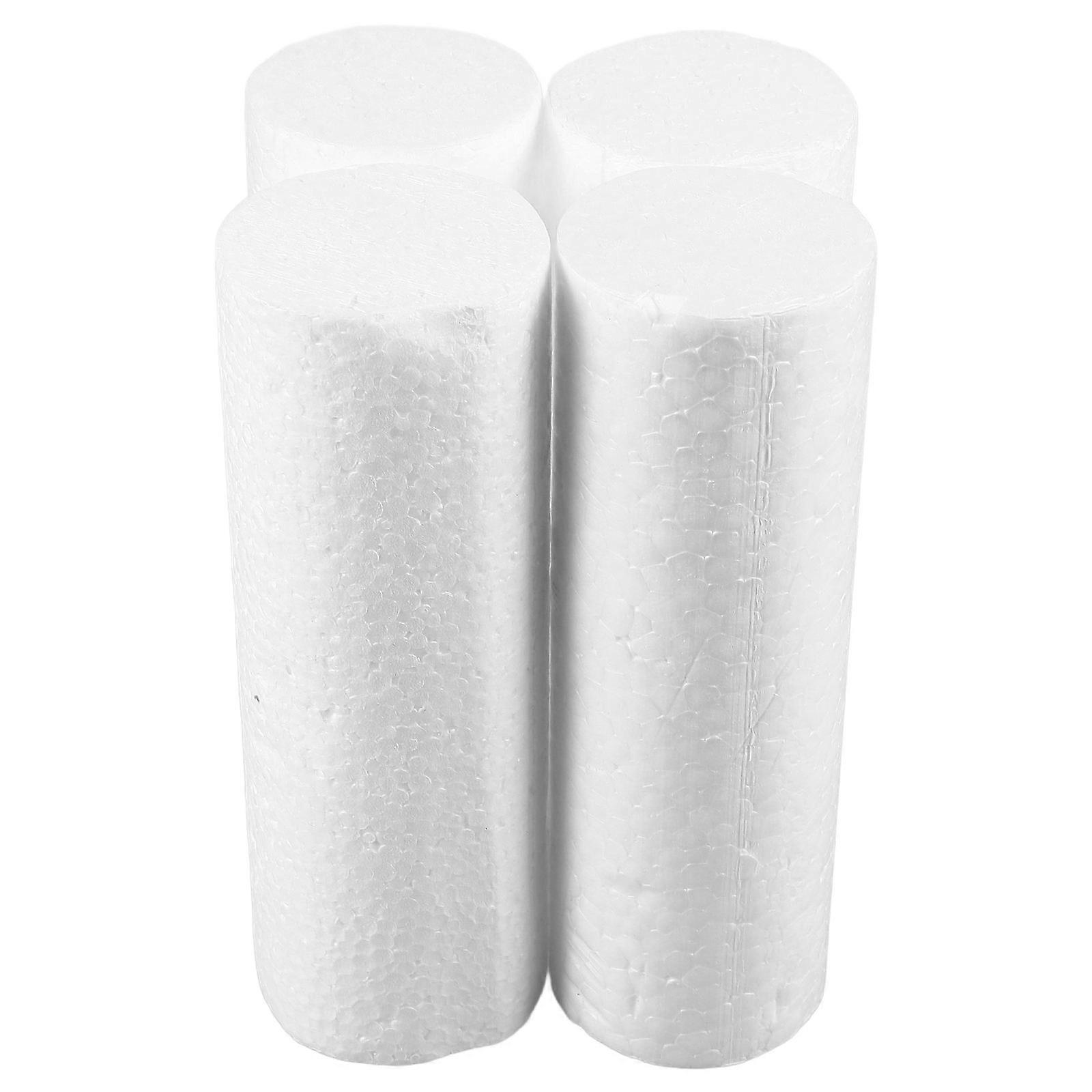 Solid Polystyrene White Foam Cylinders for Crafting 16Pcs Modeling Rods