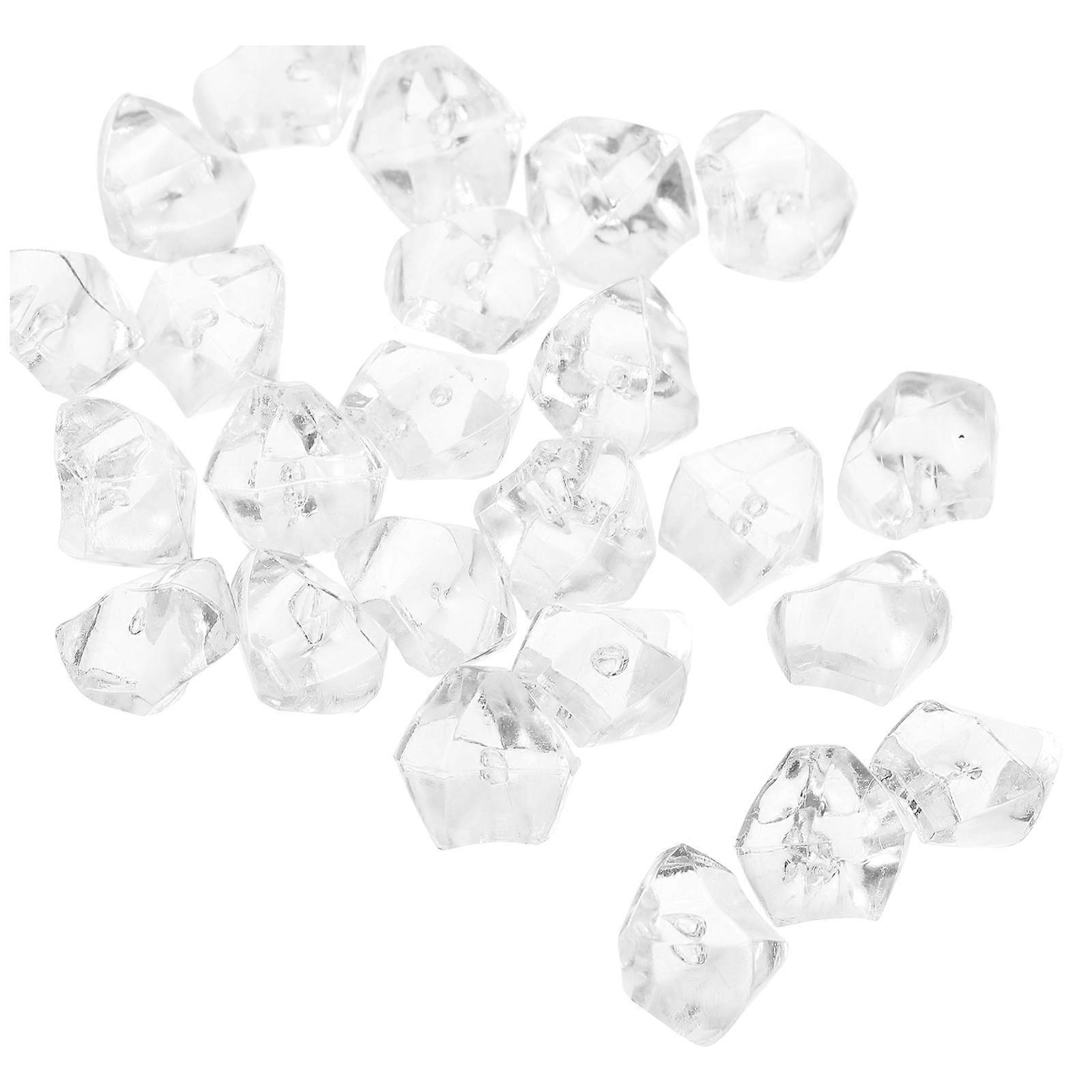 120Pcs Fake Diamond Charms Resin for Decor Transparent DIY Craft Set