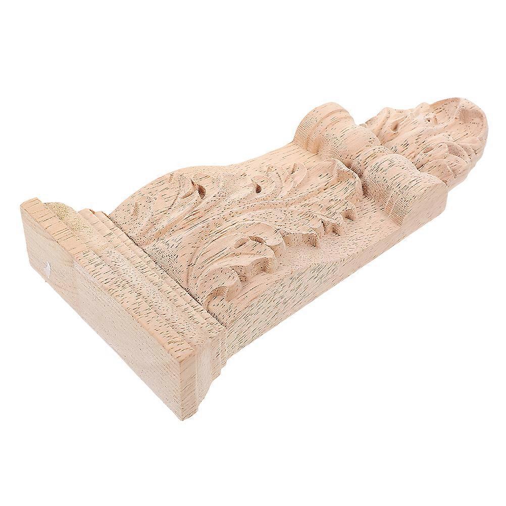 Wood Corbels Solid Wood Bracket for Home Decor 2Pcs Khaki Color