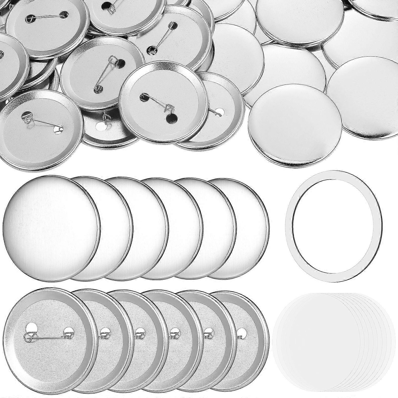 100 Sets Button Maker Supplies Button Badge Pins Craft Button Parts Round Badge Making Kit Badge Parts