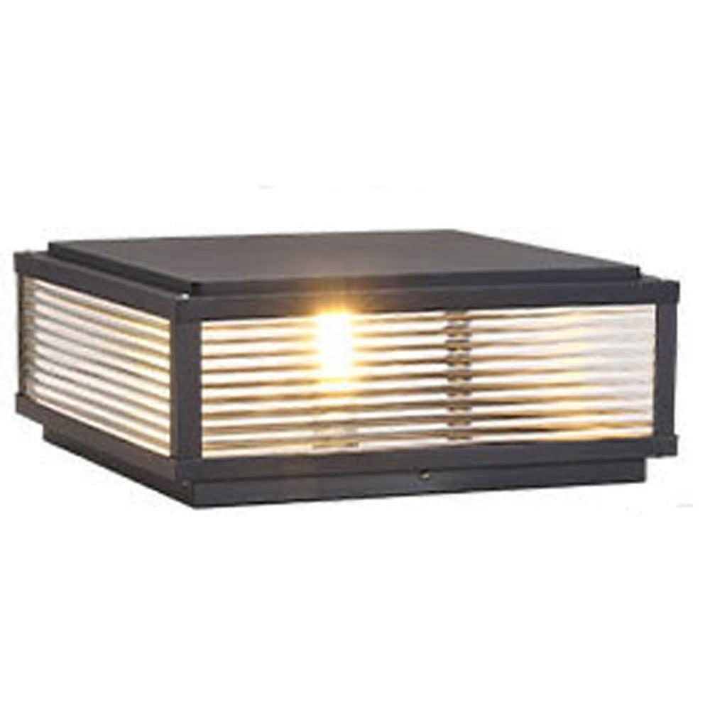 Outdoor Post Lights Square Minimalist Column Cap Lamp E27 ScrewIn Fence Gate Pillar Light 30cm One Color