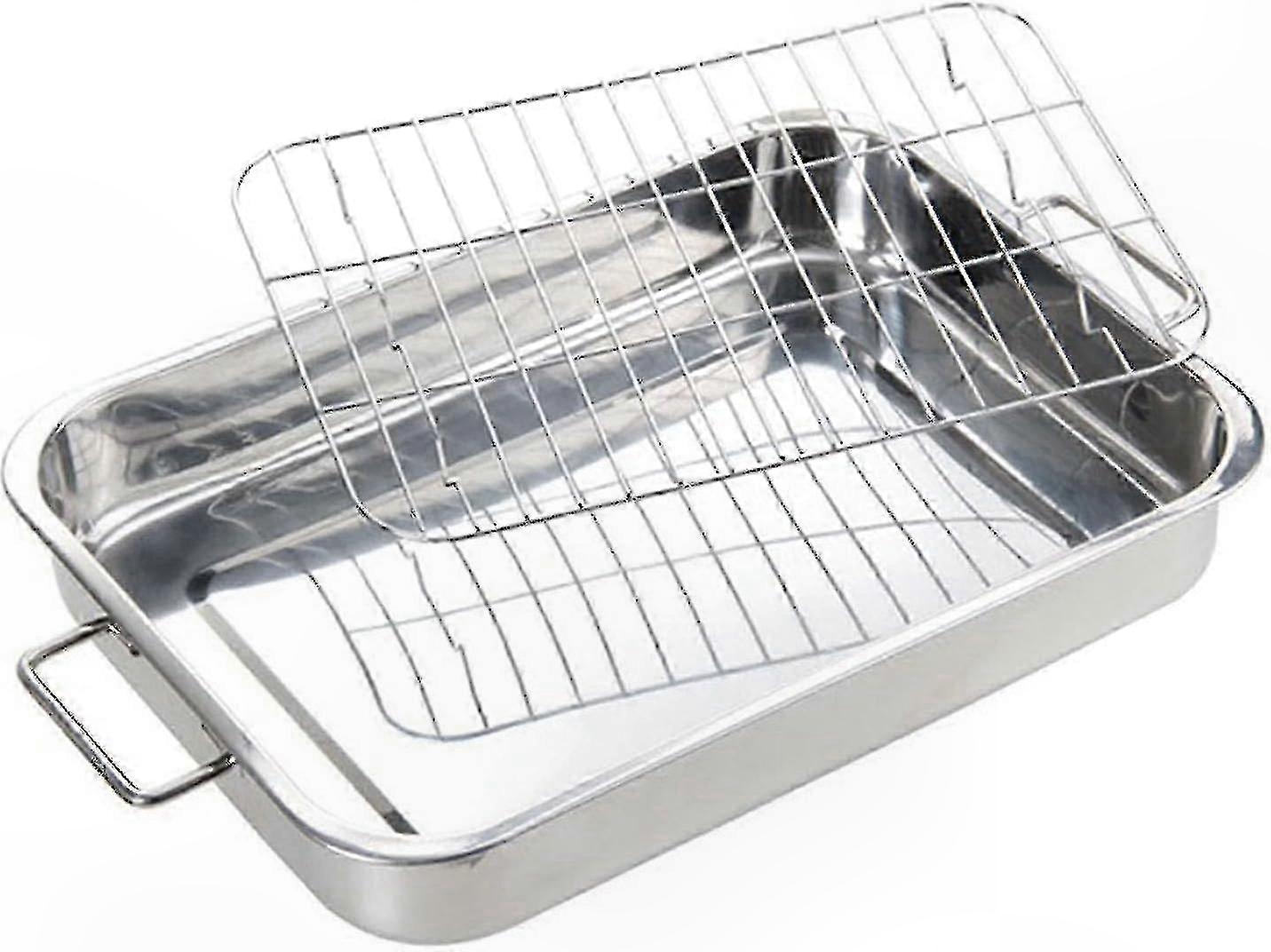 Stainless Steel Baking Pan with Rack for Oven Roasting Cookware Set