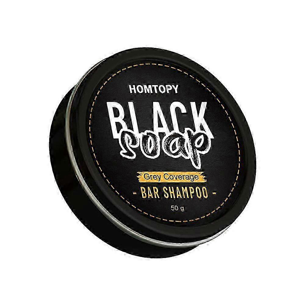 2pcs Herren Grau Abdeckung Bar Shampoo Haar Verdunkelung Schwarze Seife für Graue Haarabdeckung