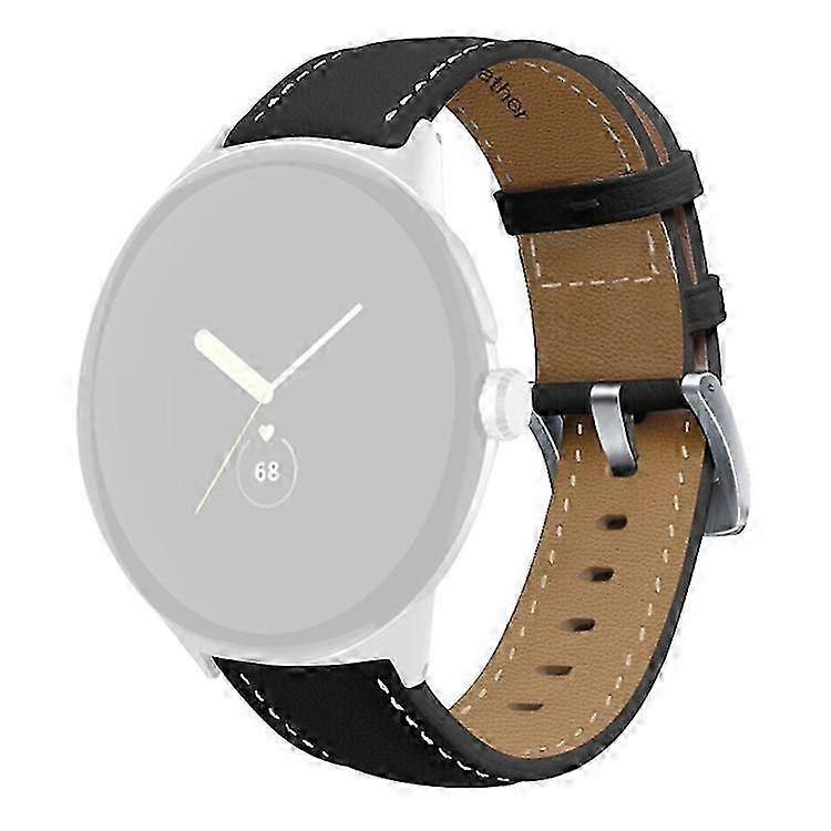 Stitching Watch Strap Compatible For Google Pixel Watch 3 41mm / Watch 2 / Pixel Watch Genuine Leather Watchband Replacement Part