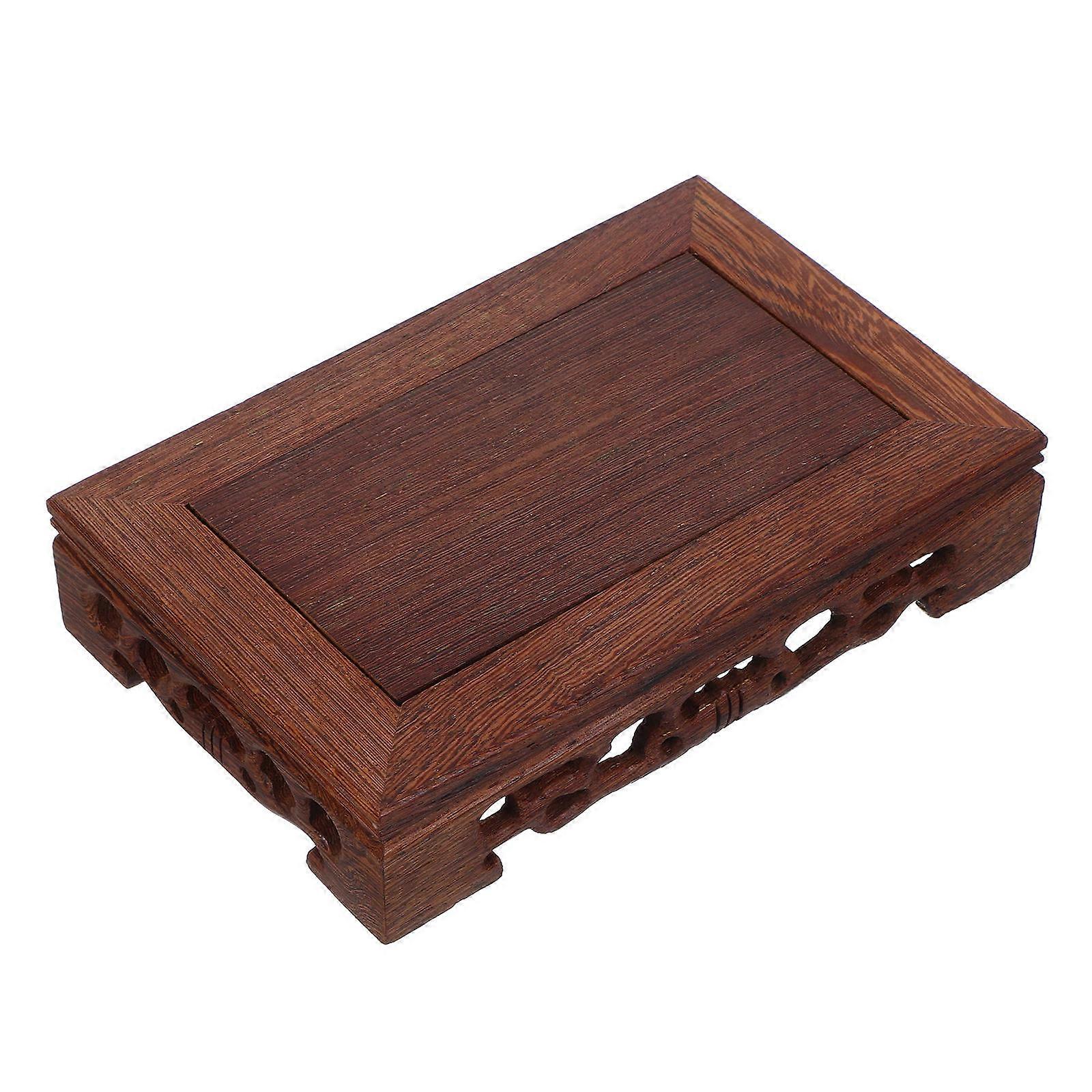 Wood Display Base Rectangular Stand for Craft Display 3Pcs Set
