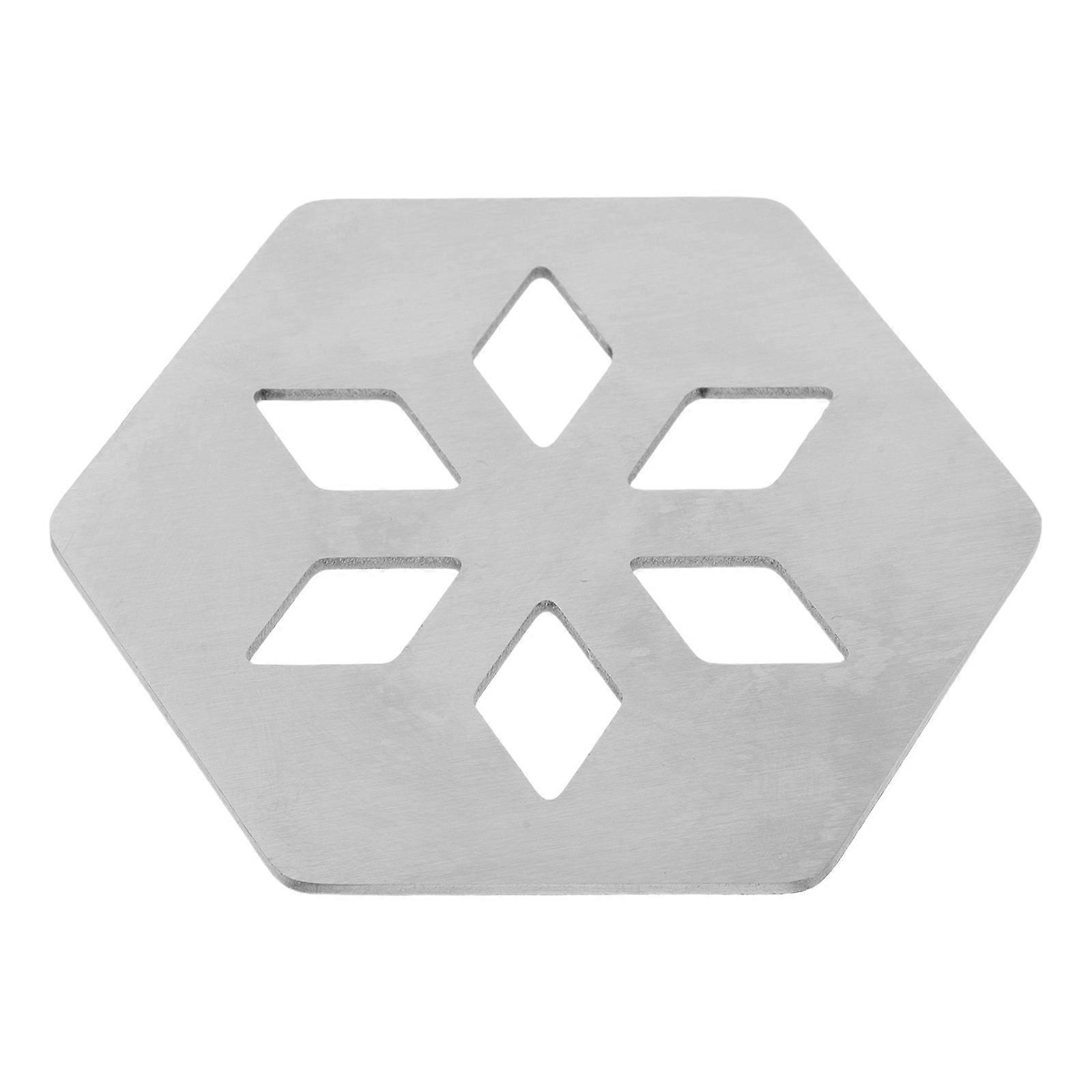 Stainless Steel Hexagon Coasters Coaster for Drink 4Pcs Table Decor