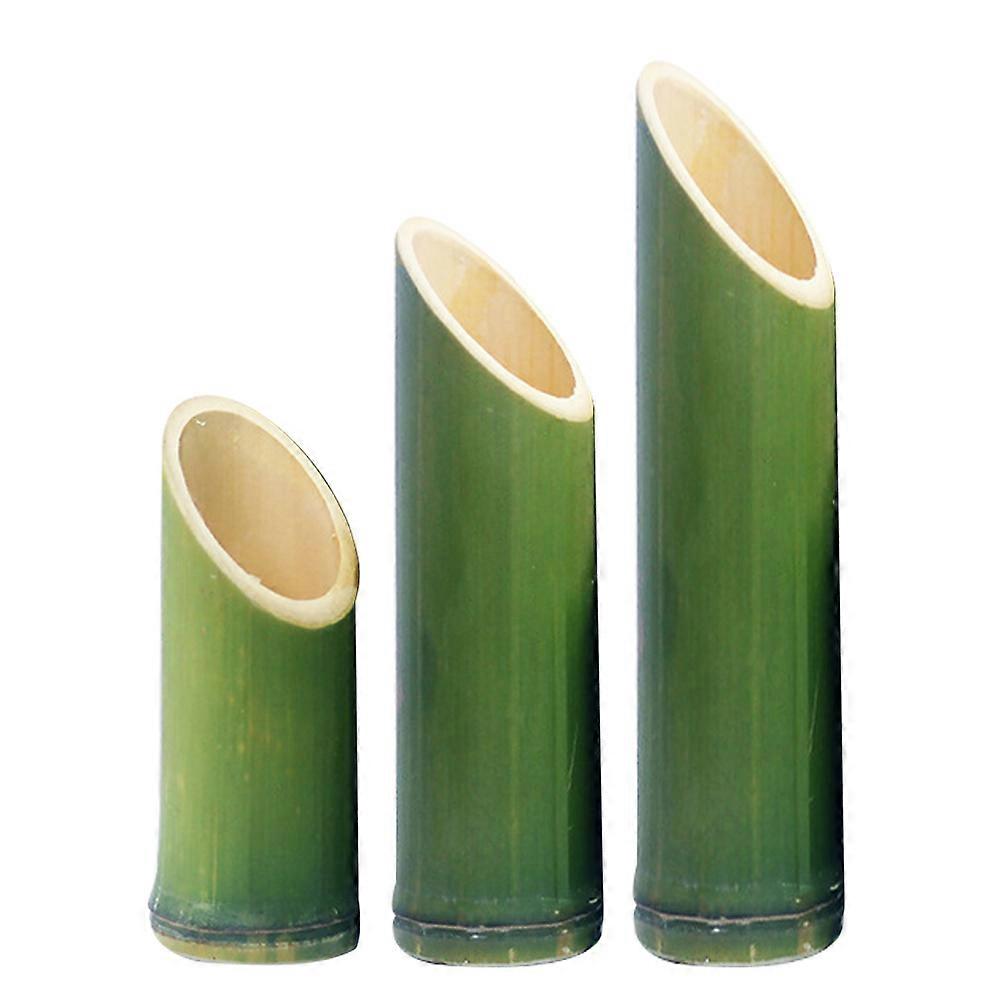 Dried Flower Display Bamboo Planter Pot For Homeowners Office Workers Decoration 20X5X5CM 9Pcs