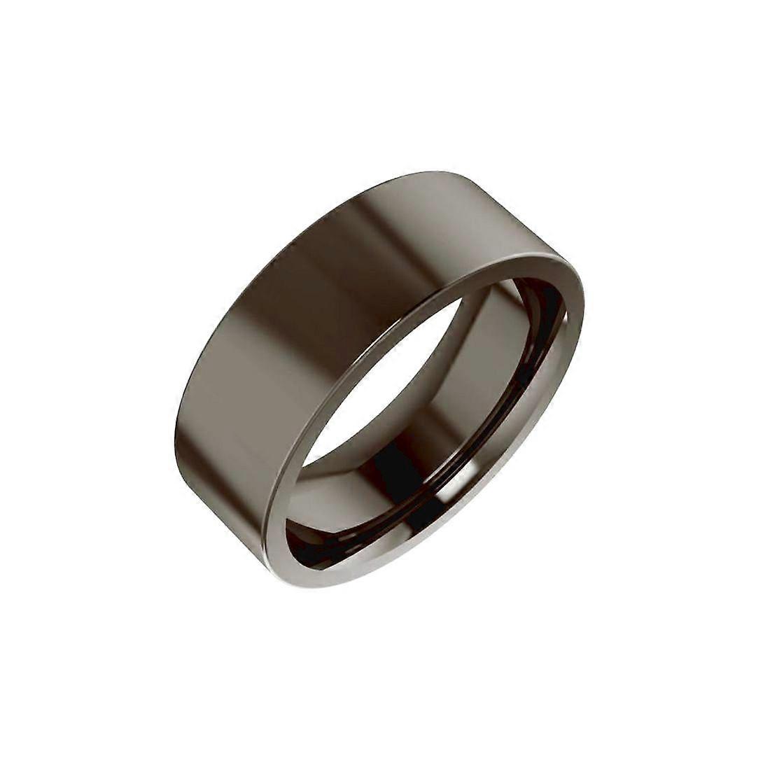 Bague de mariage plate en titane 7mm Comfort-Fit10-Wedding Band pour femmes et hommes