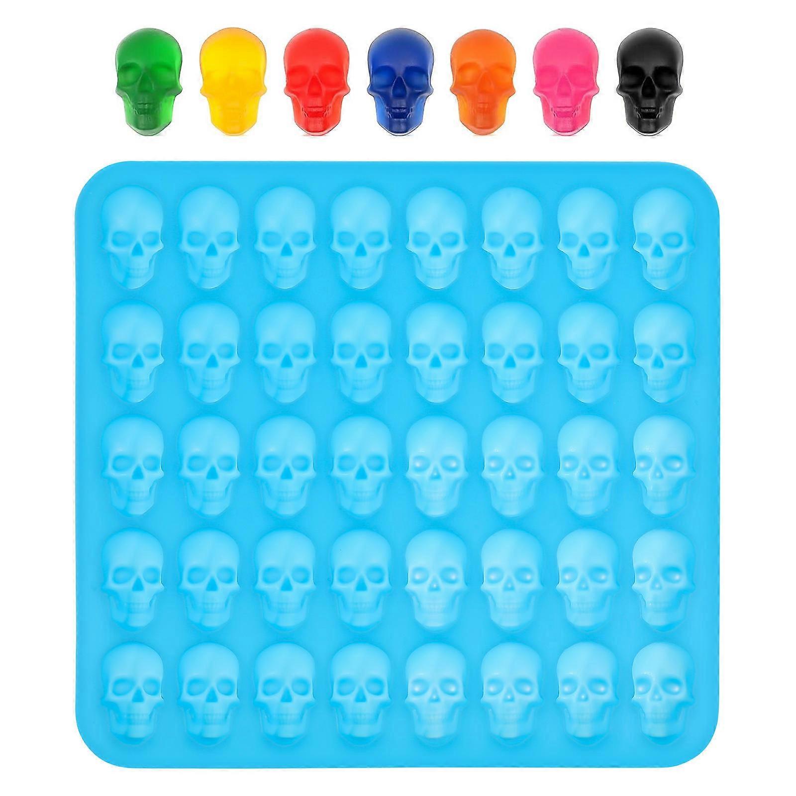 5Pcs Silicone Cookie Mold Mini Skull Design Suitable For Baking Lovers Creative Household Use 17X16X1.3CM