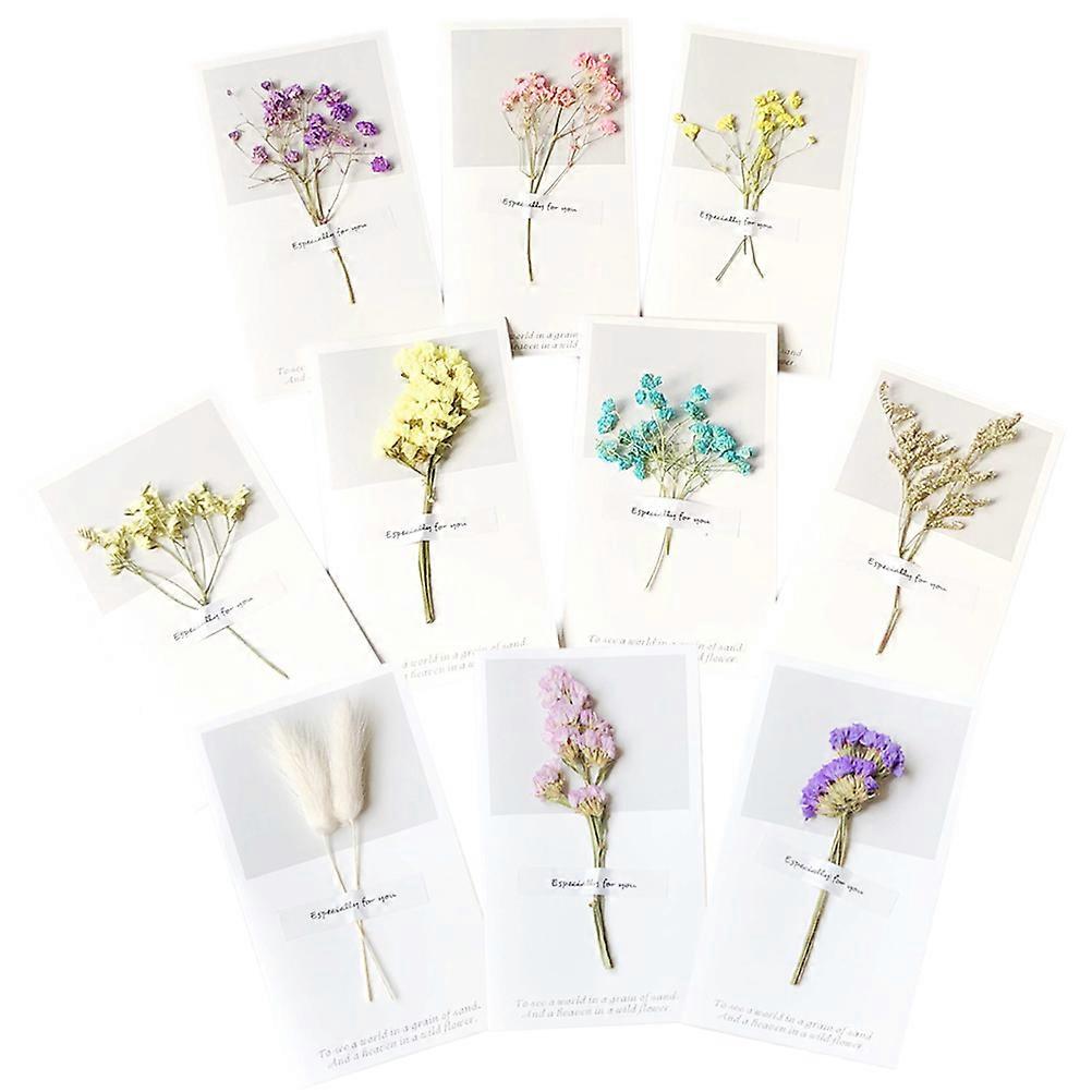 36 Pcs Rectangular Dried Flower Greeting Cards For Valentine's Day And Birthdays 9X16cm Attractive Design Perfect For Party Invitations