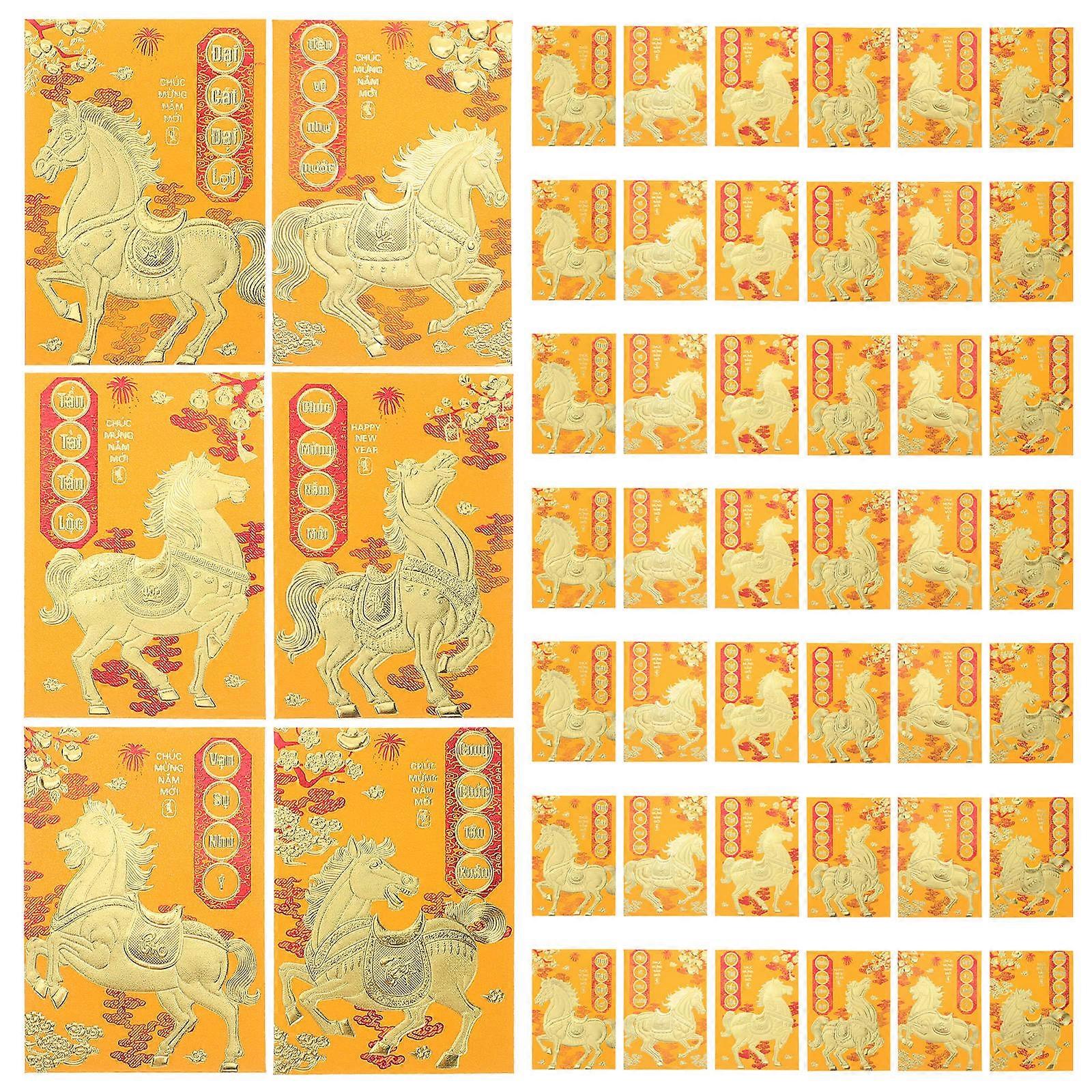 Yellow Paper Vietnamese Money Envelopes for Lunar New Year 600Pcs