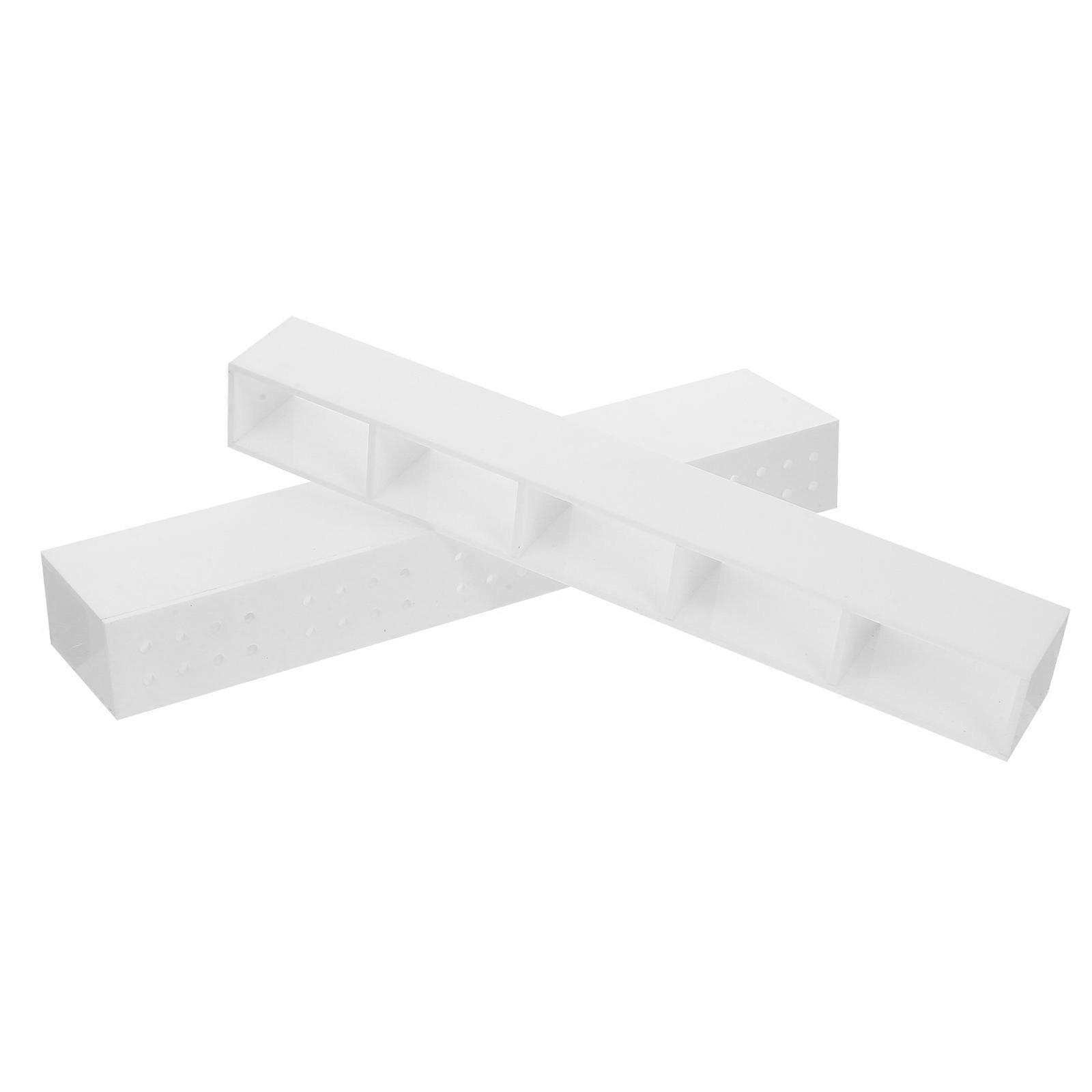 Kitchen Organizer Acrylic Straw Holder with Self Adhesive Wall Mount 4Pcs