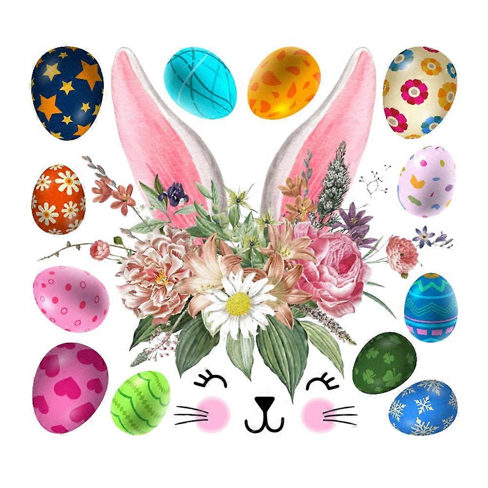 Egg Sticker 3Pcs Easter Bunny Wall Decal for Kids Bedroom Decor