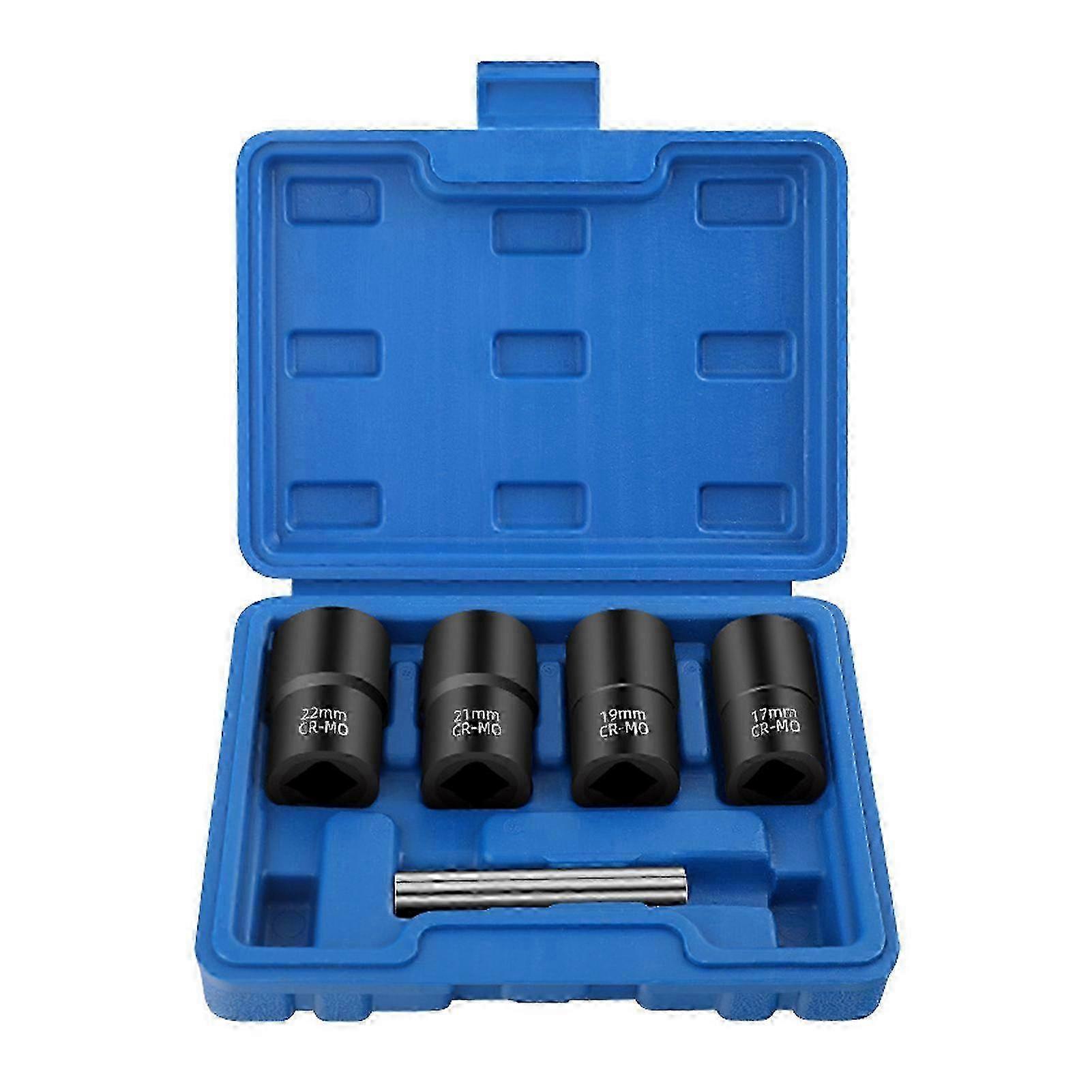 5Pcs Stripped Nut Remover Impact Extractor Socket Set for Rusted, Rounded & Damaged Nuts and Bolts