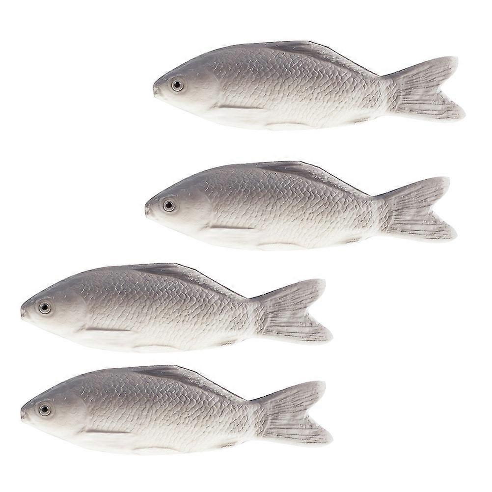 Simulated Fish Model PU Fish Toy for Tabletop Decor 24Pcs Grey Collection