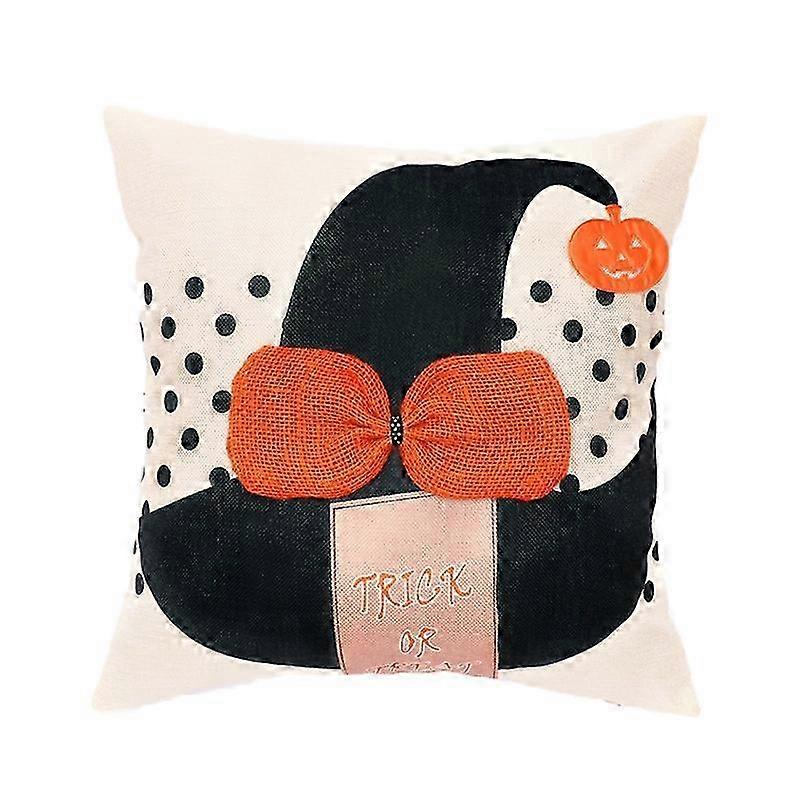45x45cm Halloween Decorations Printing Pillowcase Without Inner Core, Style: Witchcher Hat