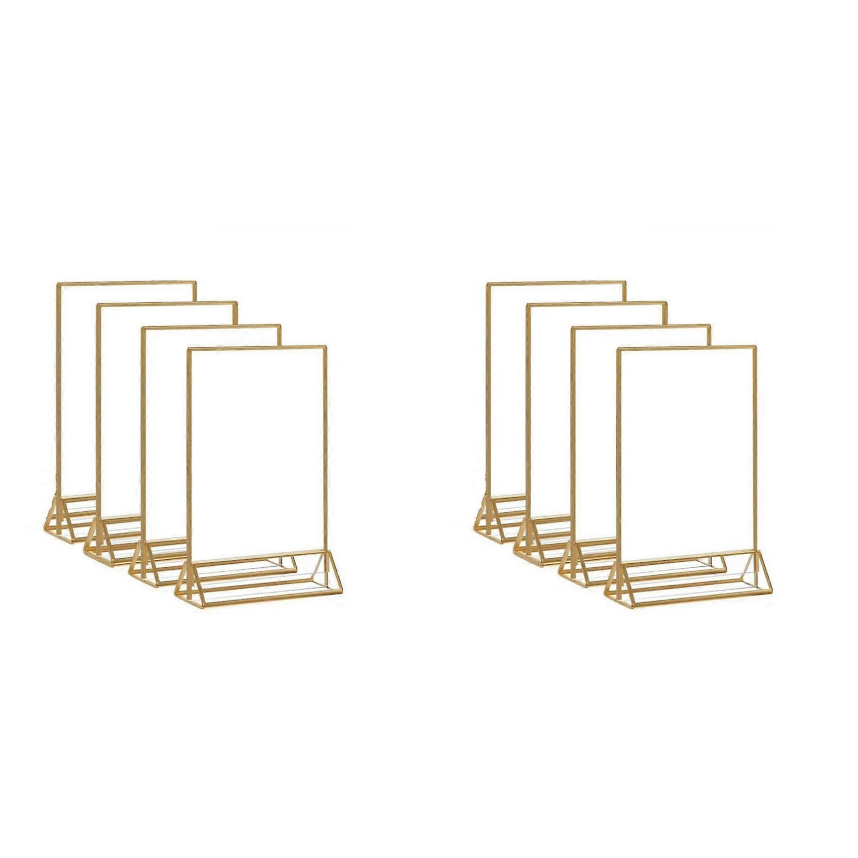 Schild Halter Gold Bilderrahmen Doppelseitiger durchsichtiger Displayständer