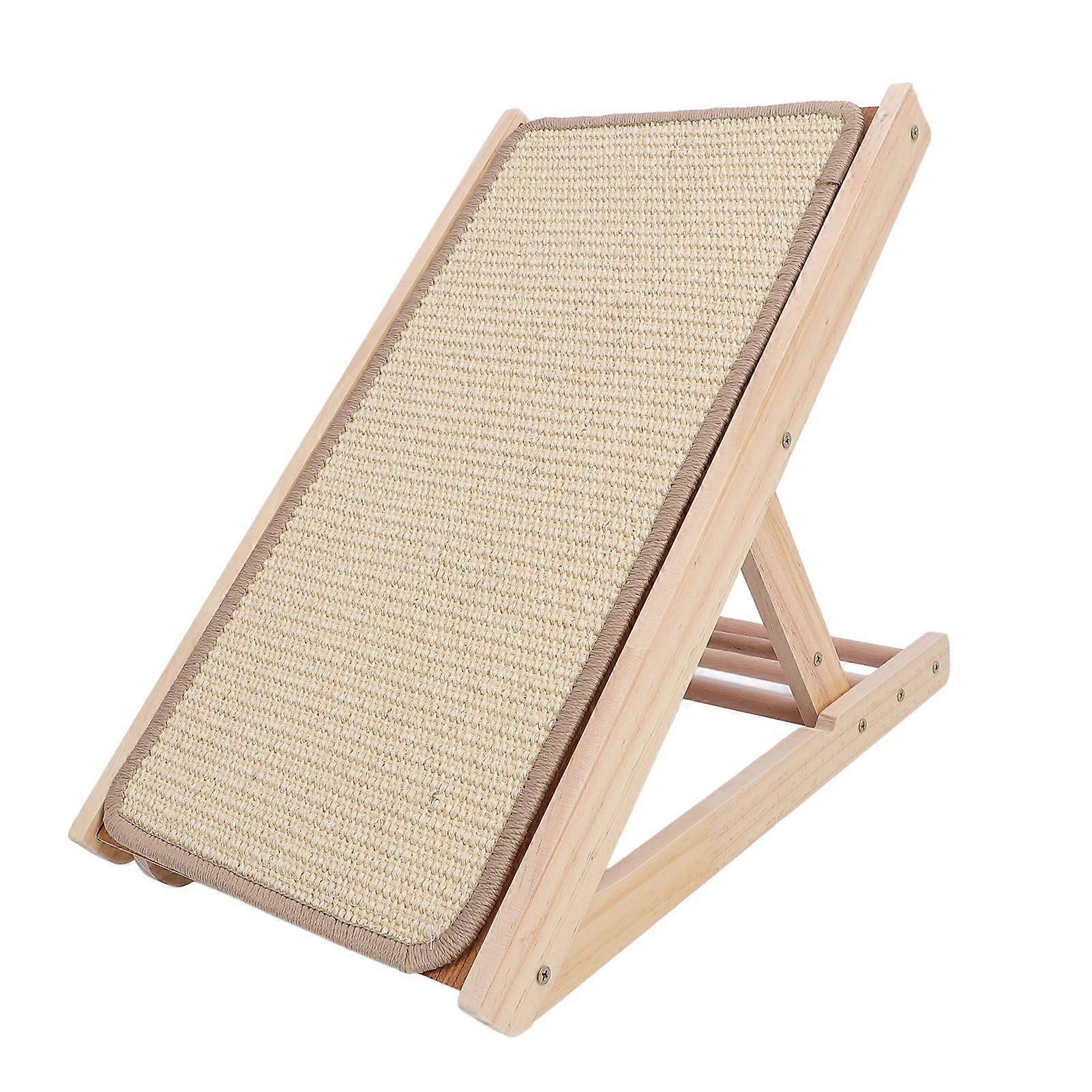 Sisal Cat Scratching Ramp Adjustable Height Furniture Protector Vertical Cat Scratcher for Cat Claw Grinding
