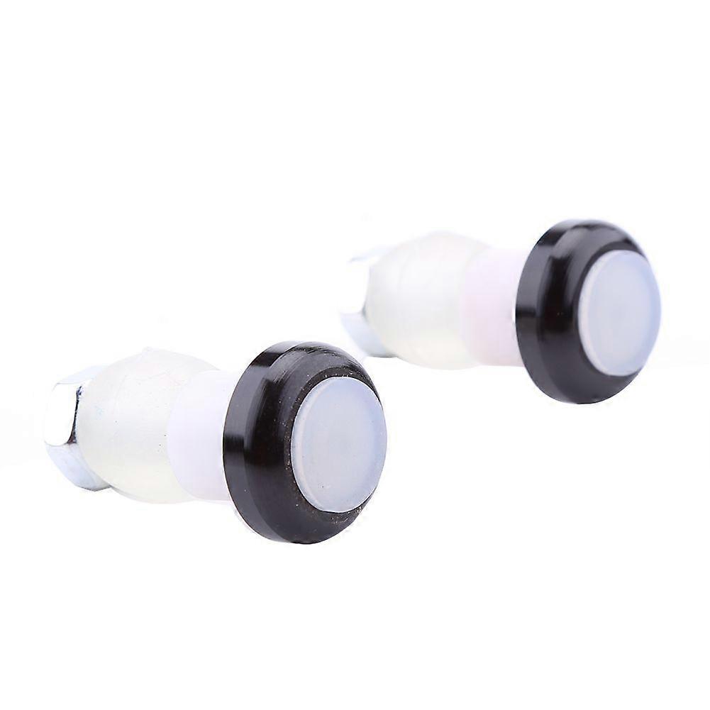 1 Pair Cycling Bicycle Handlebar End Red LED Plug Light Safety Warning Lamp (black)