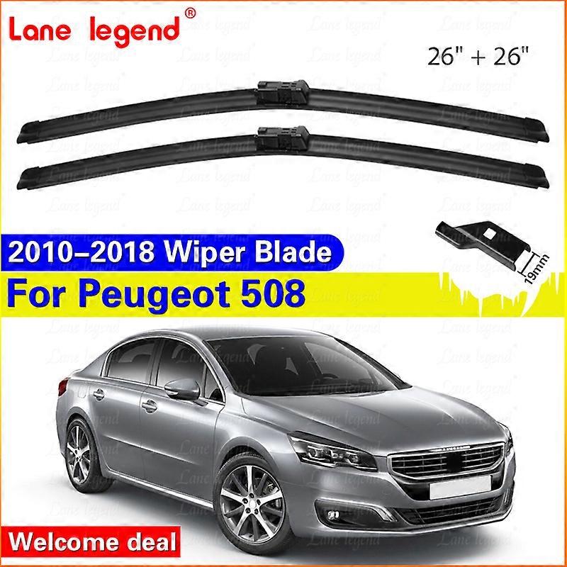 Applies to Wiper Front Wiper Blades For Peugeot 508 2010 2011 2012 2013 2014 2015 2016 2017 2018 Windshield Windscreen Front Window 26"+26"