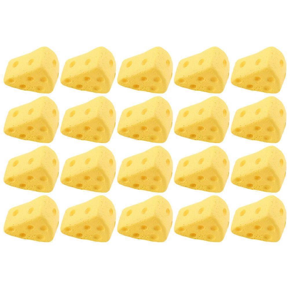 Simulation Cakes Artificial Cheese Cake for Decor 50Pcs Yellow Plastic Models