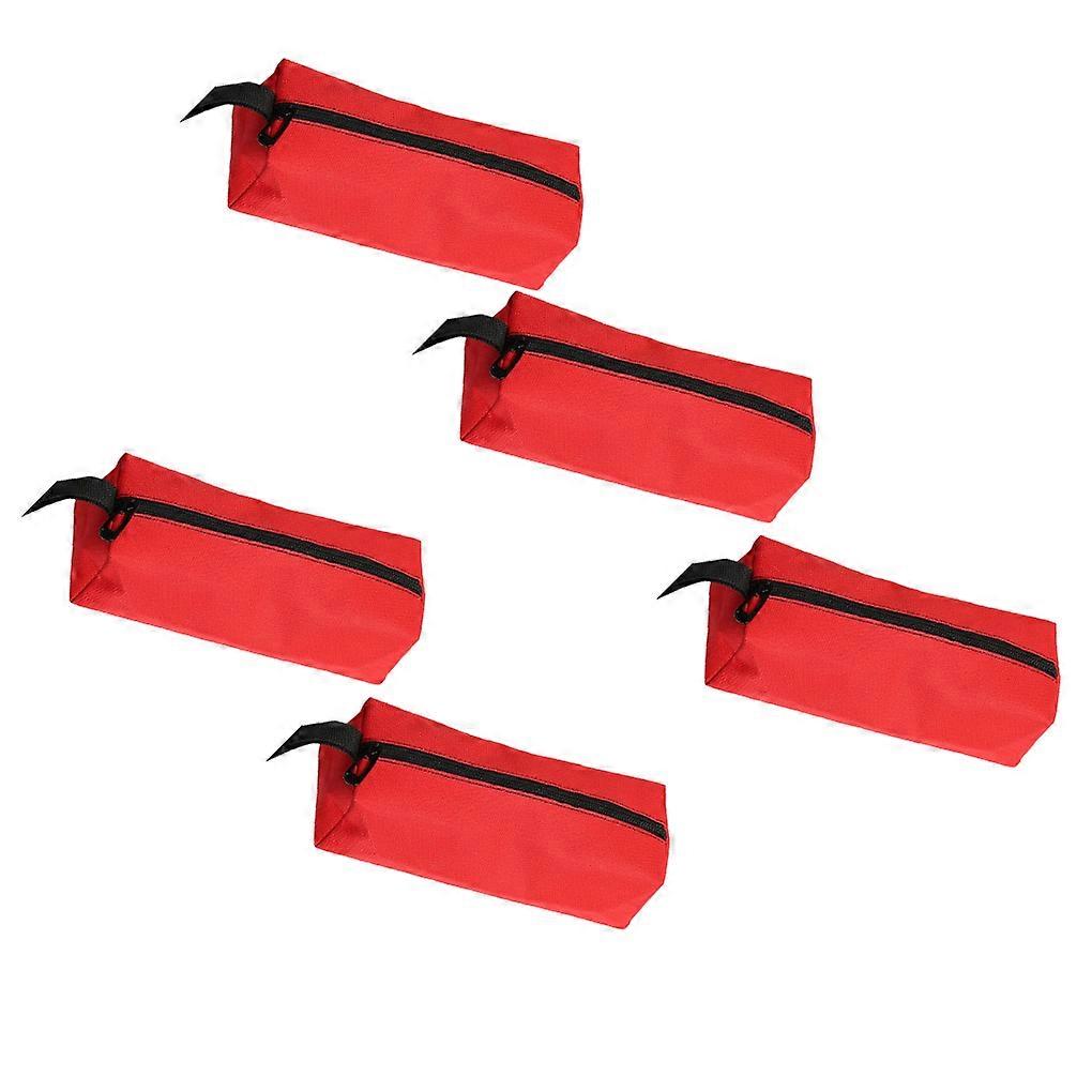 5xTool Pouch Tote Bag Zippered Multicolored Fine Workmanship Convenience