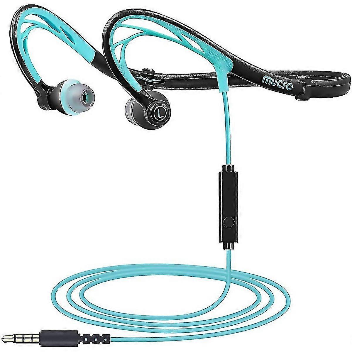 For Mucro Ml233 Foldable Wired Running Sports Headphones Night Neckband Inear Stereo Earphones Cable