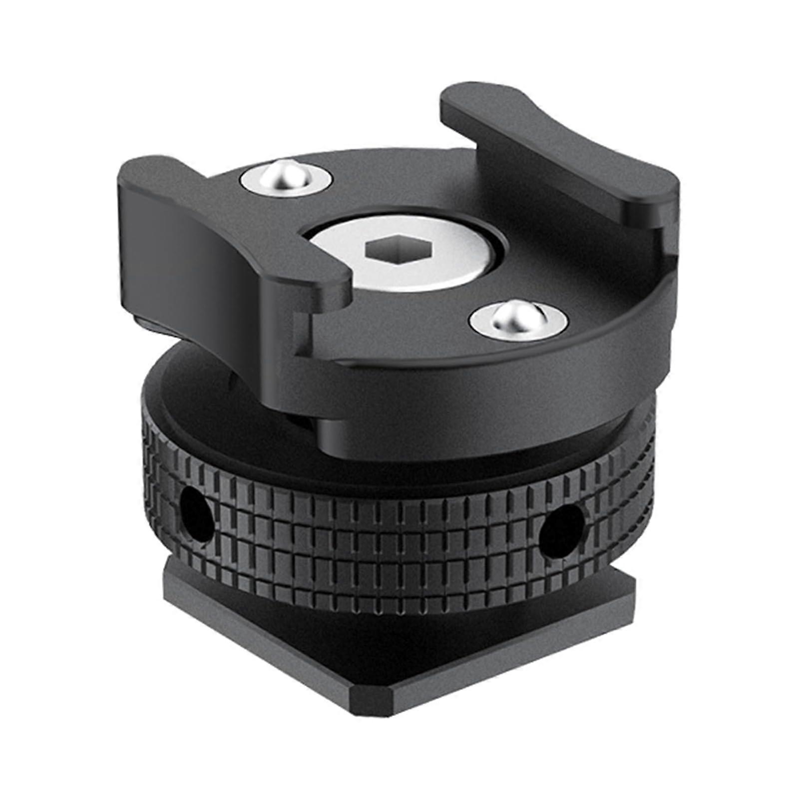 360 Degree Rotating Microphone Cold Shoe Mount Quick Release Microphone Clip For Camera Positioning Compatibility