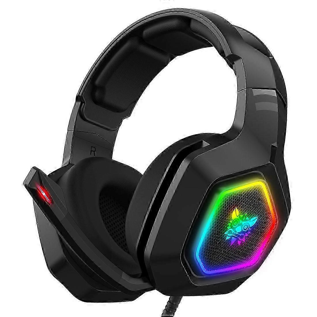 ONIKUMA K10 3.5mm Computer Games Wired Headset with RGB LED Light