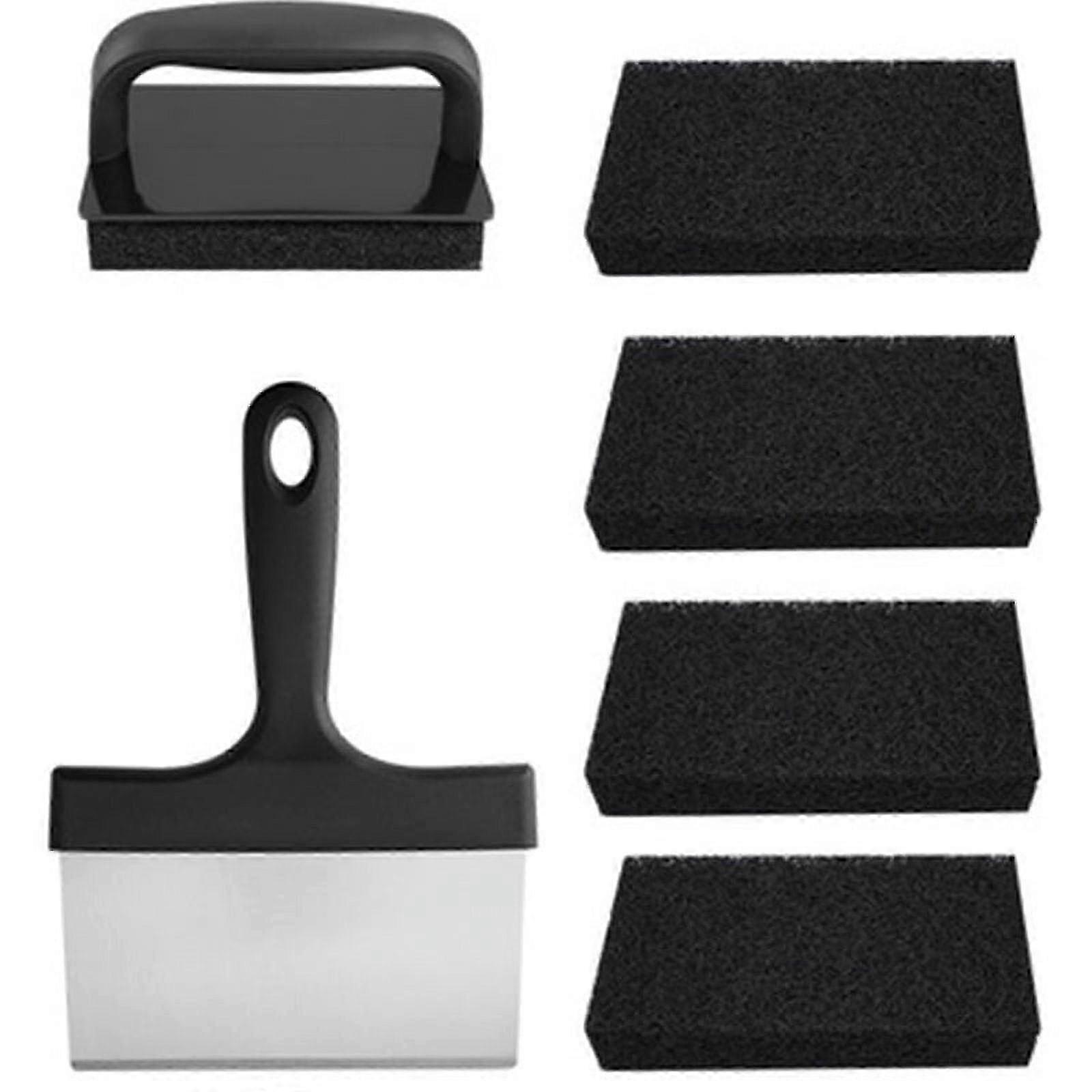 Versatility Griddle Cleaning Kit Grill Cleaner Tool Set for Hot or Cold Surfaces Scraper Cleaning Brushes 2025