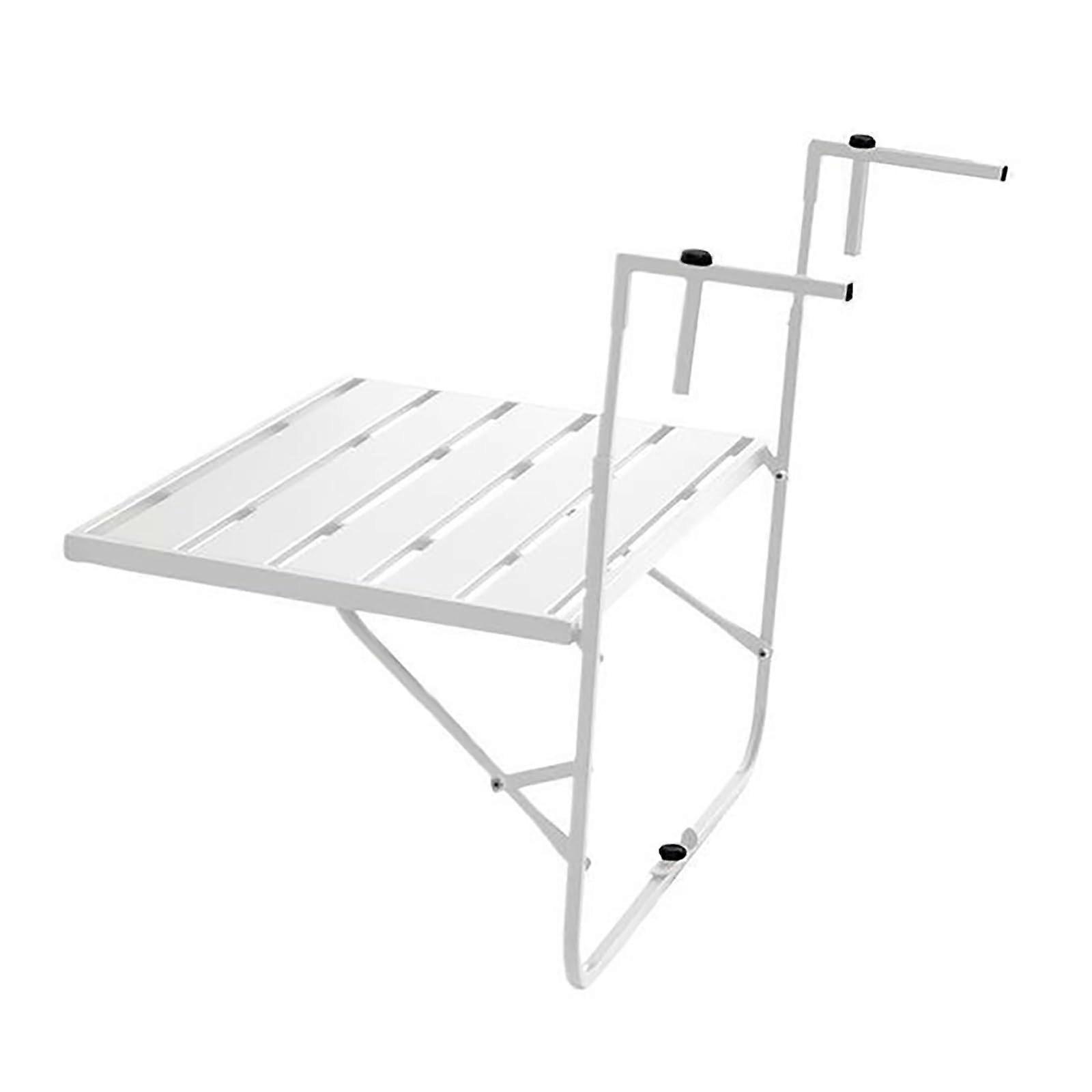 Foldable Outdoor Railing Table HeightAdjustable Balcony Serving Table, WallMounted Side Table For Patio Deck