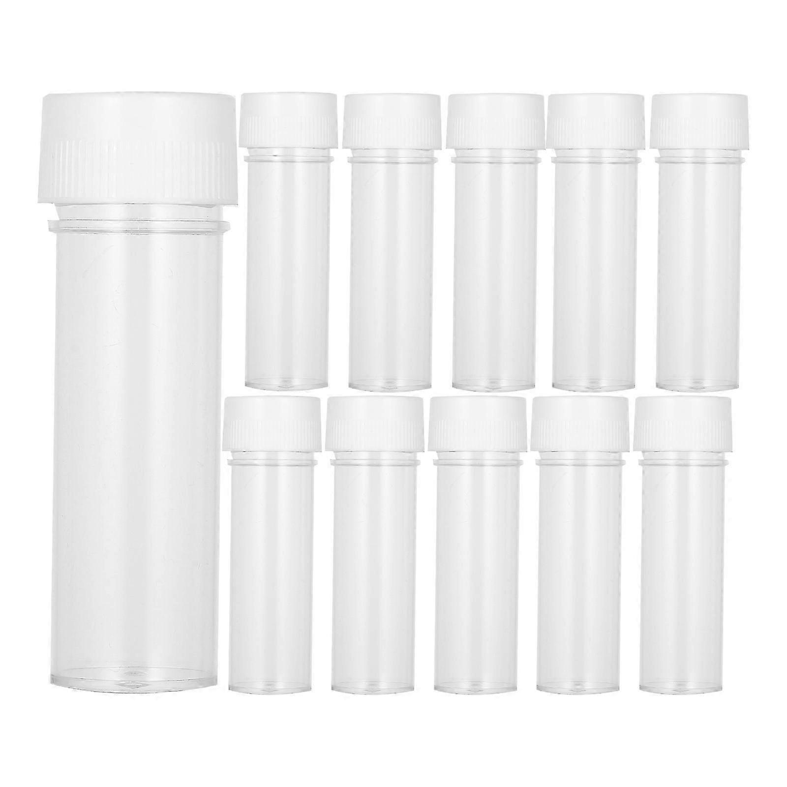 2025 20pcs Small Test Tubes Sample Testing Tubes Cells Liquids Tubes with Cap 25ml