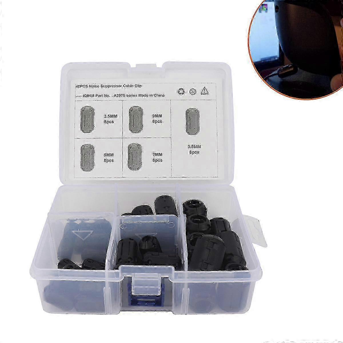 2025 Anti-interference With Magnetic Core Elimination Magnetic Ring Clipped Button Type Shielding Magnetic Ring Soft Magnetic Ferrite