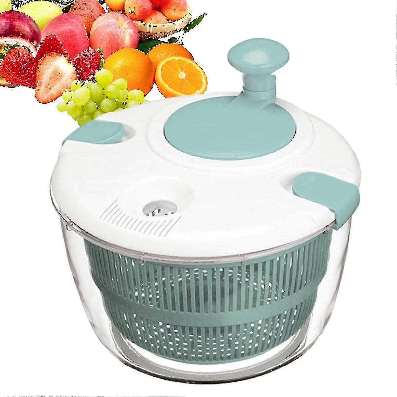 Salad Spinner,Salad Washer,Large Capacity Fruit Washer And Spinning Colander,Multi-Use Salad Bowl Spinner With Rotary Handle