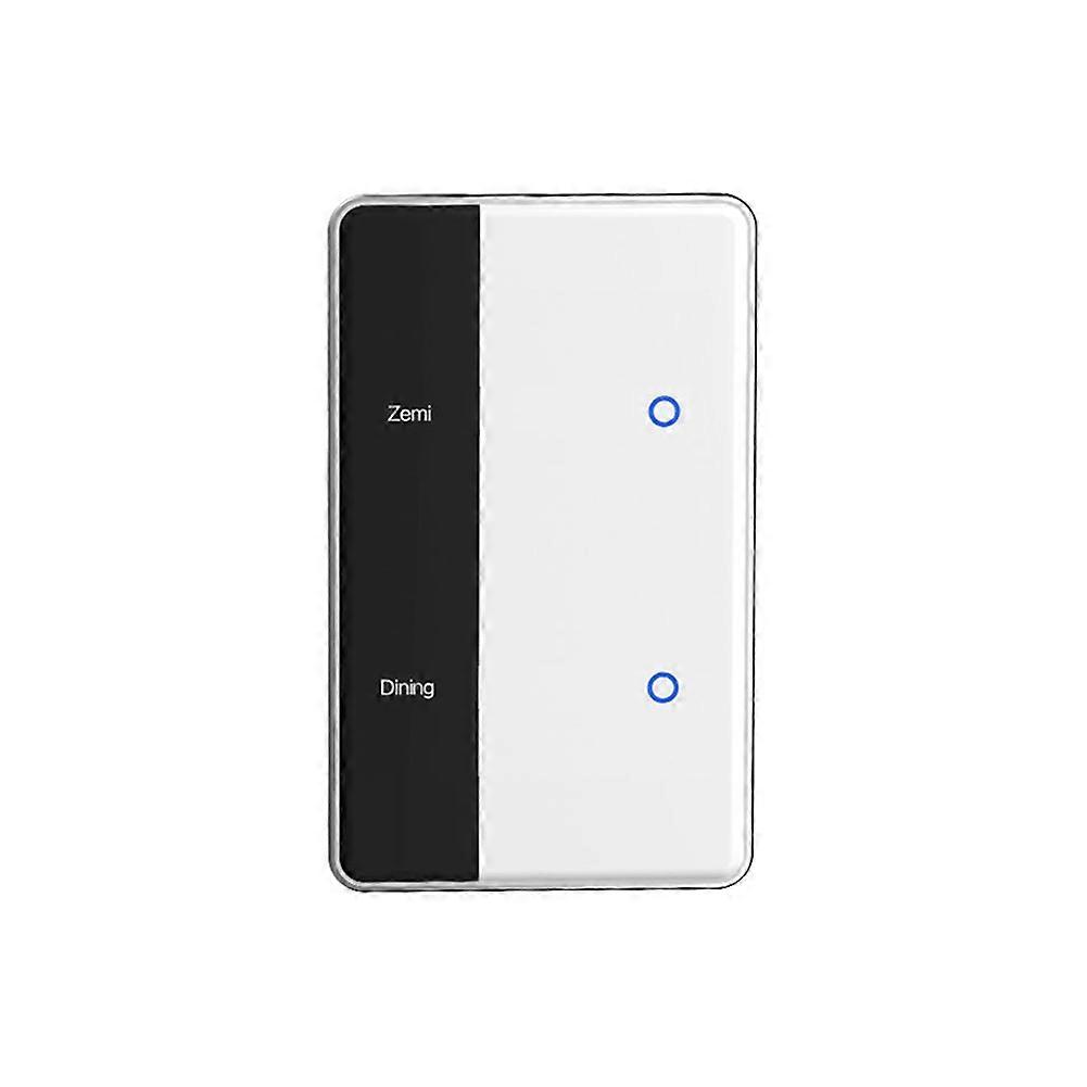 TUYA Zigbee DIY Name Switch 2 Gang Smart Touchscreen Switch