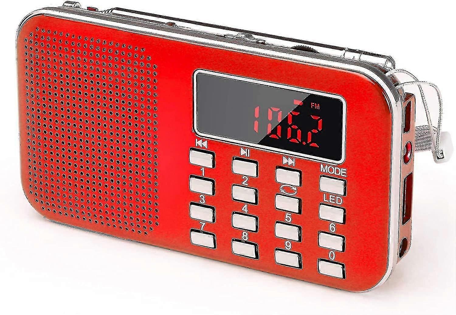 Μίνι φορητό ραδιόφωνο fm ραδιόφωνο τσεπών με τον οδηγημένο φακό, ψηφιακό ραδιόφωνο