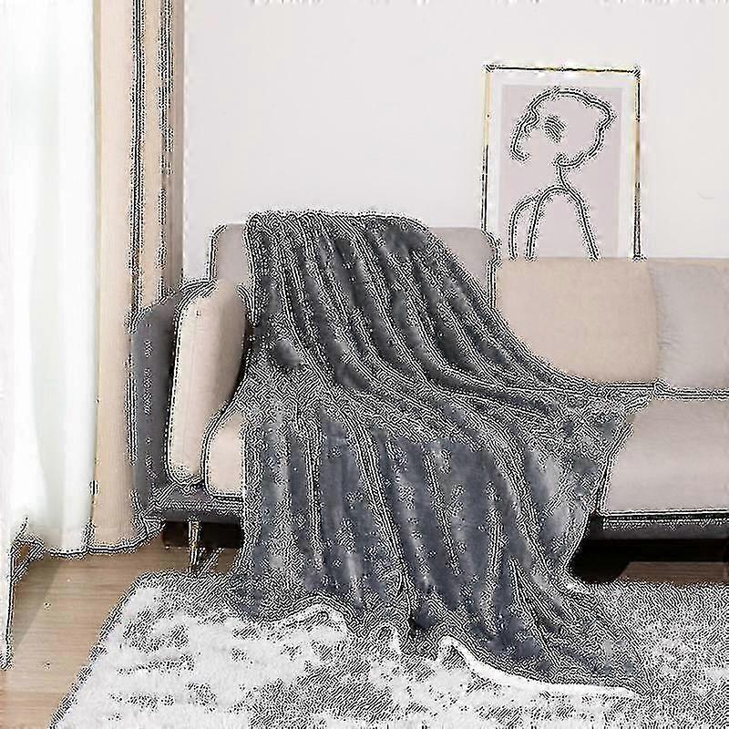 Sherpa Blanket Thickened Warm Double Layer Flannel Throw Blanket 130x160cm